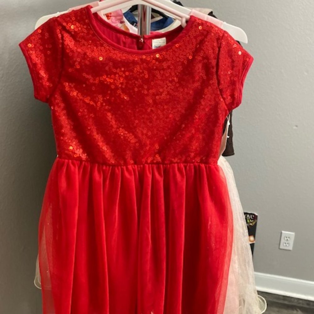 NWT Girls Red Sequin Formal Dress Size 5t